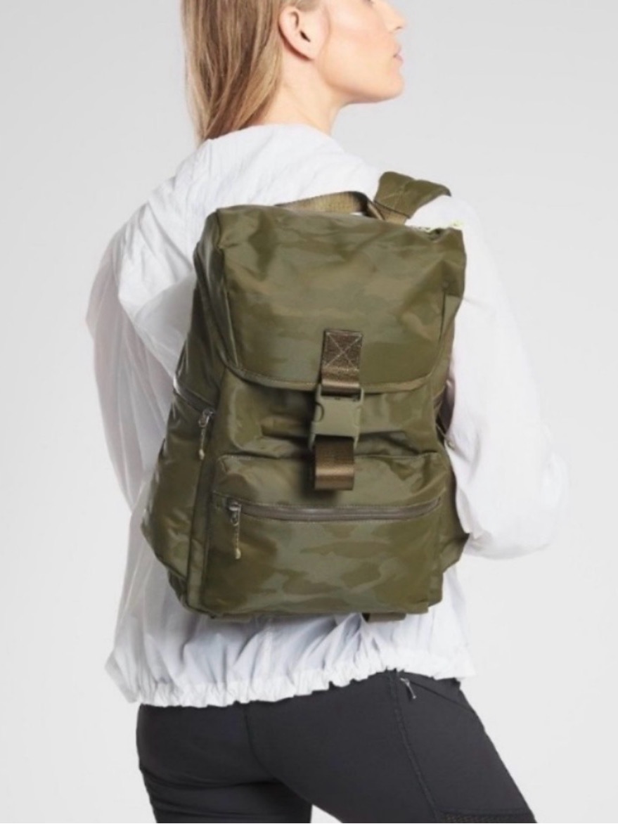 Athleta Dark Green Camo Backpack
